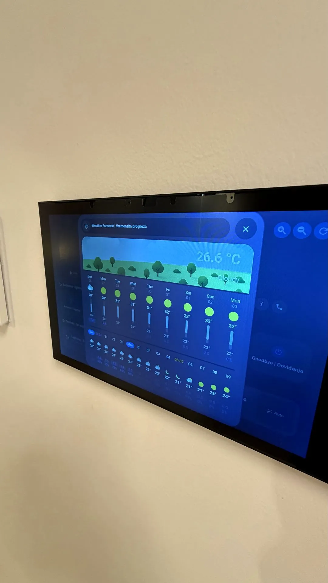 Smart-Home-Bedienpanel in der Marestina